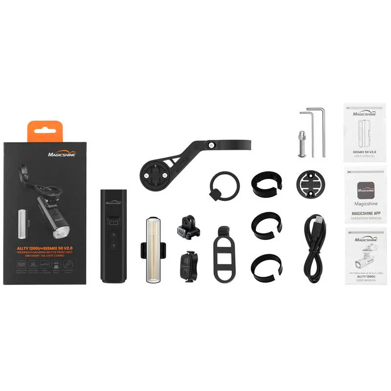 Combo đèn pha xe đạp MAGICSHINE ALLTY 1200U và đèn hậu Seemee 50 v2.0