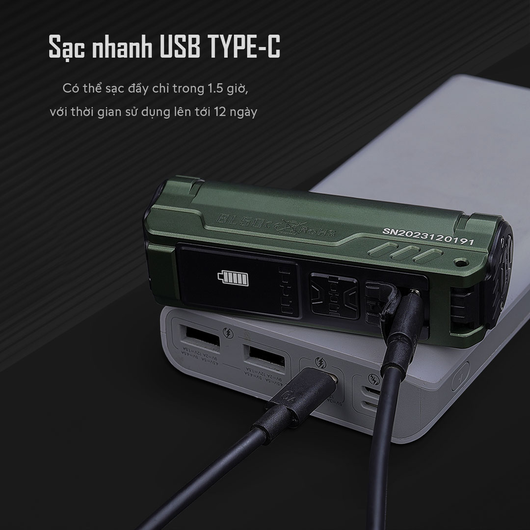 Đèn pin EDC IMALENT BL50 tia UV 365nm sáng 3.600 lumen chiếu xa 428m pin dung lượng 3000mAh sạc USB-C