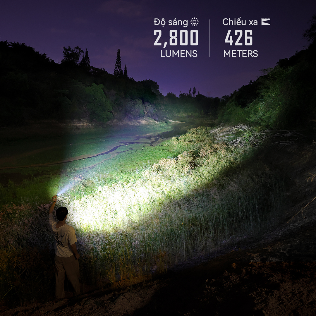 IMALENT GR35 – Đèn pin EDC đa năng 2800lm - 426m, Laser xanh, đỏ & UV