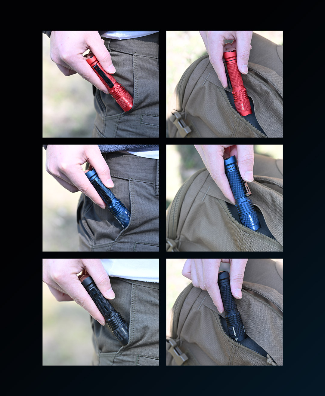 Kích thước nhỏ gọn, dễ dàng bỏ túi quần hoặc balo, phù hợp sử dụng hằng ngày, công tác, dã ngoại.