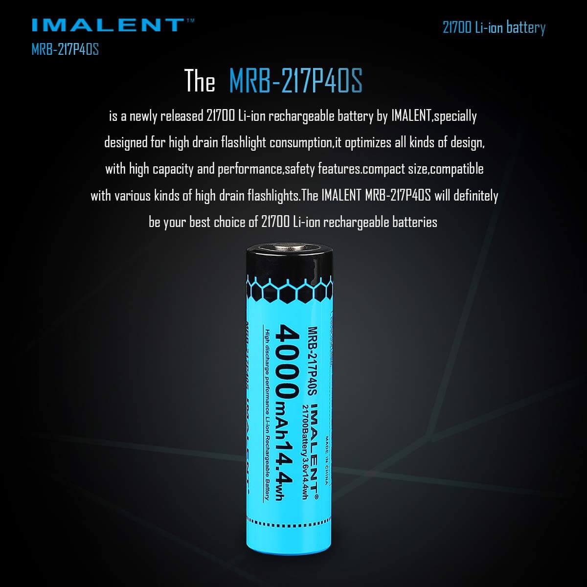 Pin sạc IMALENT 21700 dung lượng 4000mAh dòng xả cao