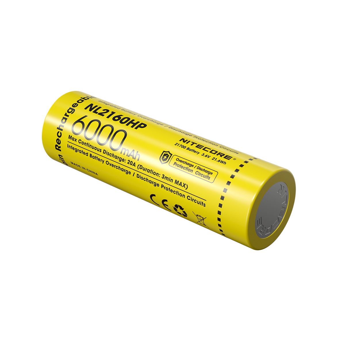NL2160HP pin sạc Nitecore 21700 dung lượng 6000mah dòng xả cao 20A