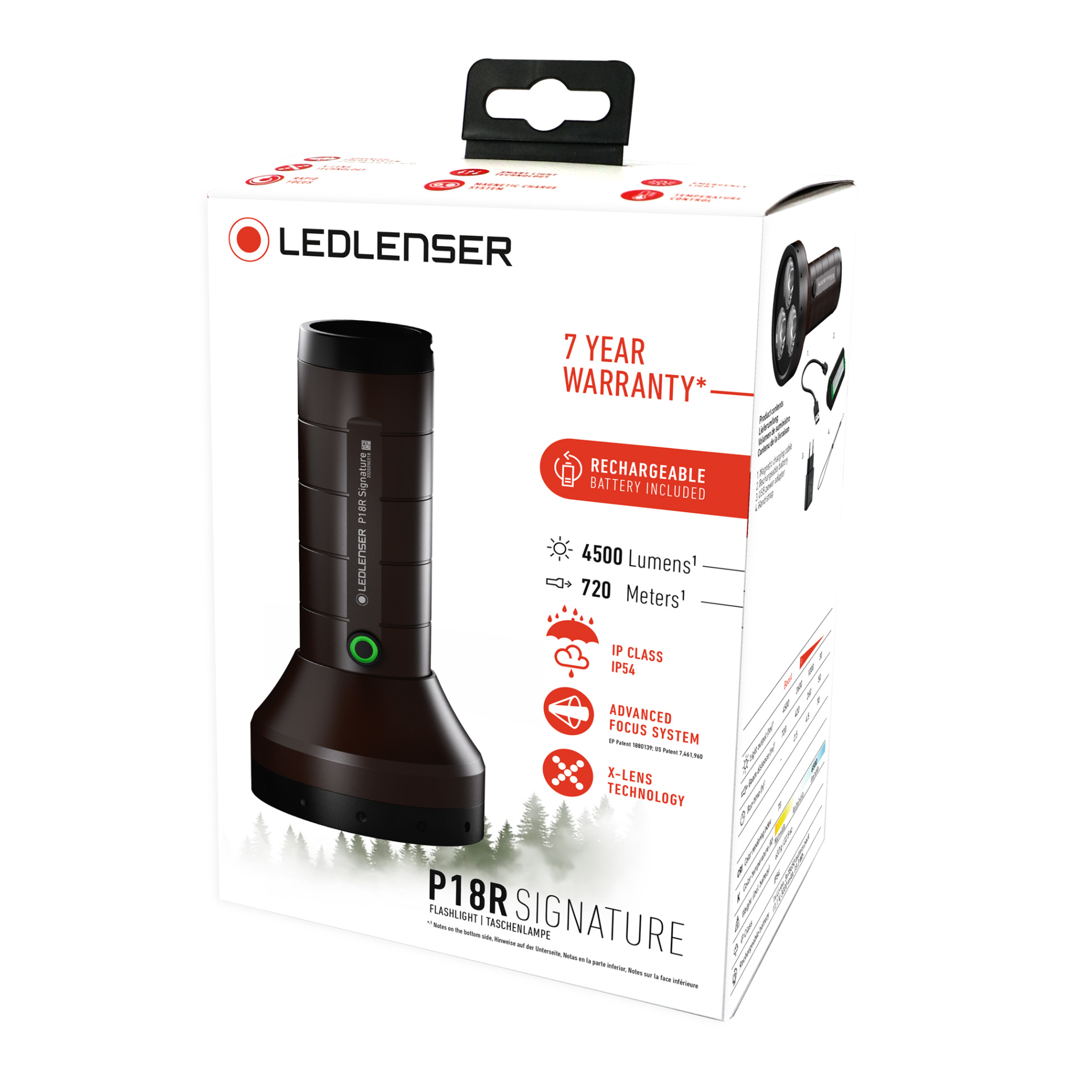 Đèn pin tìm kiếm Ledlenser P18R Signature sáng khủng 4500Lm chiếu xa 720m