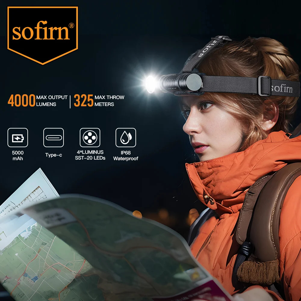Đèn gù SOFIRN HS41 cho độ sáng 4000lm chiếu xa 325m