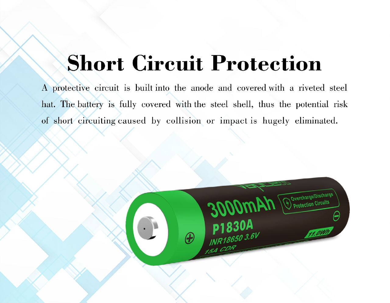 Pin sạc VAPCELL P1830A dung lượng 3000mAh