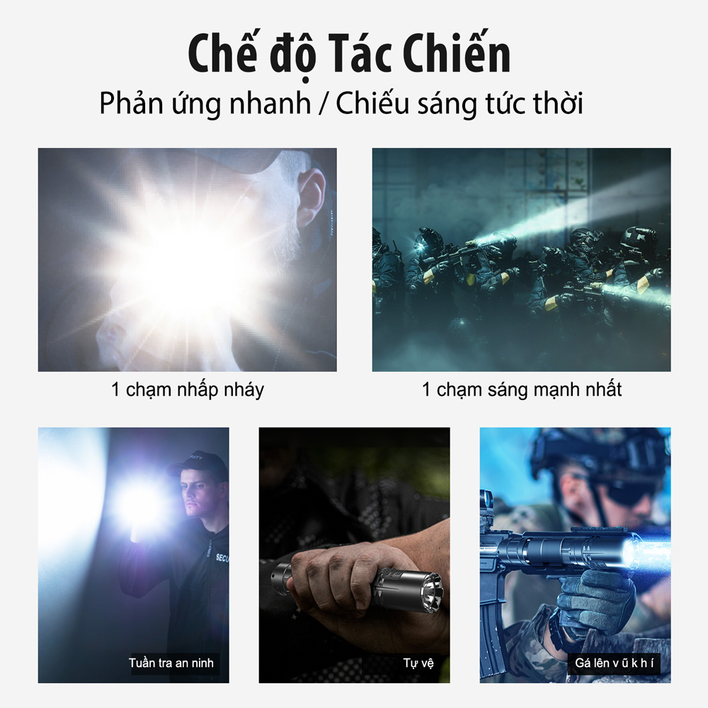 Đèn pin phản ứng nhanh KLARUS XT2CR PRO độ sáng 2100 lumen chiếu xa 240m