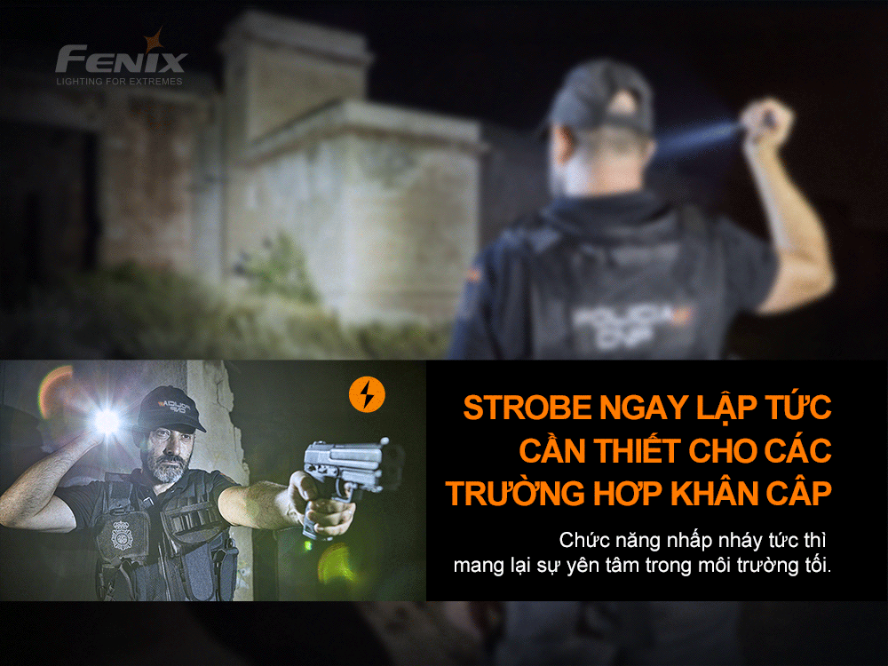 Đèn pin FENIX PD32 V2.0 độ sáng 1200 lumens chiếu xa 395m pin 18650
