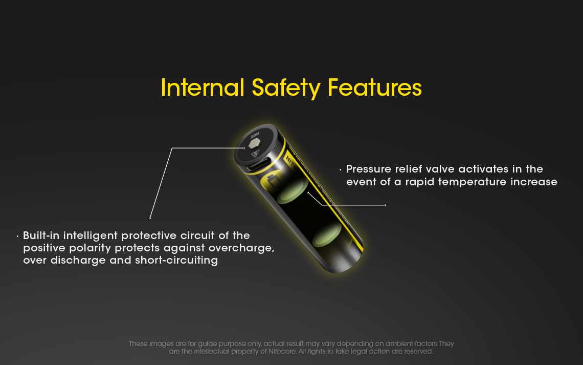 Pin sạc 18650 NITECORE NL1834R – 3400mAh, USB-C tích hợp mạch bảo vệ an toàn