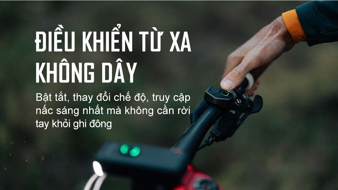 Đèn xe đạp MAGICSHINE RAY 2600B sáng 2600 lumen tương thích với điện thoại công tắc remote không dây pin 6700mAh USB-C Powerbank