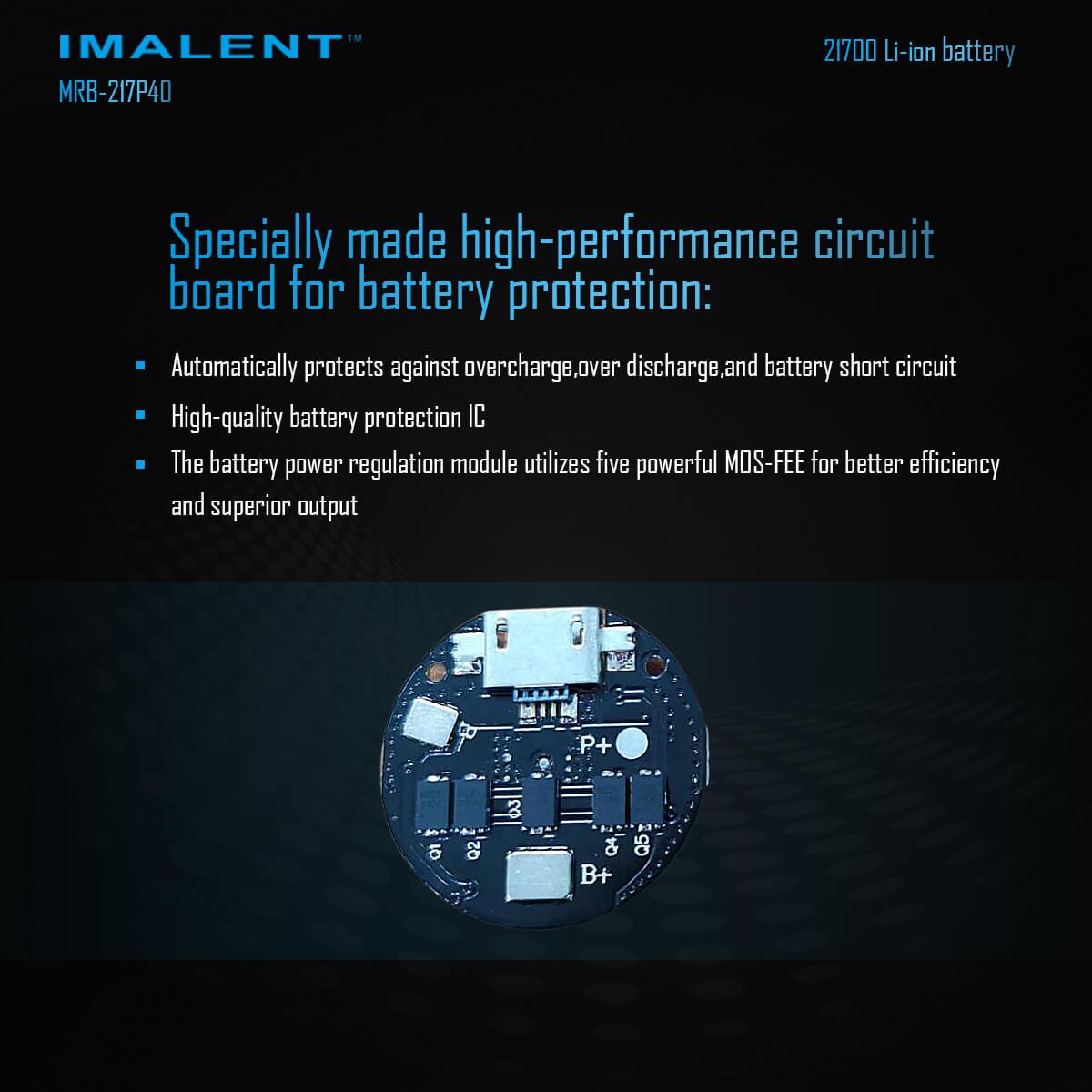 Pin sạc IMALENT MRB-217P40 dung lượng 4000mAh có cổng sạc