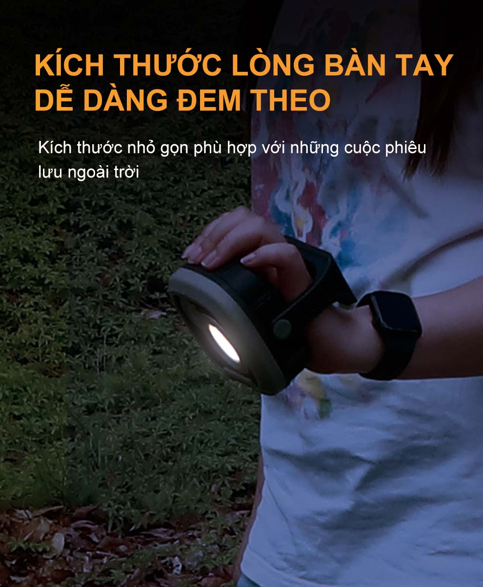 Đèn pin cắm trại KLARUS WL3 sáng 1500 lumen pin liền thân 13.500mAh sạc USB-C chức năng powerbank