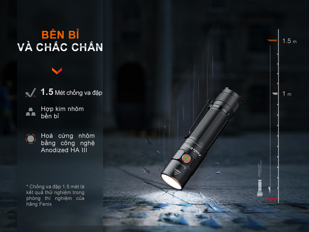 Đèn pin FENIX E35R độ sáng 3100lm chiếu xa 260m pin 21700 sạc USB C đuôi nam châm