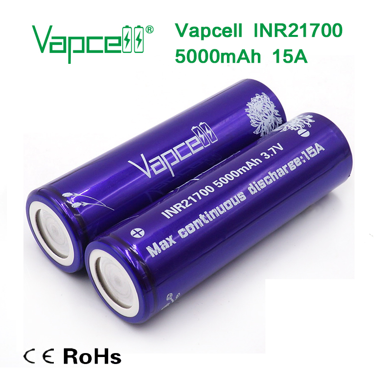 Pin sạc VapCell INR21700 dòng xả 15A dung lượng 5000mAh