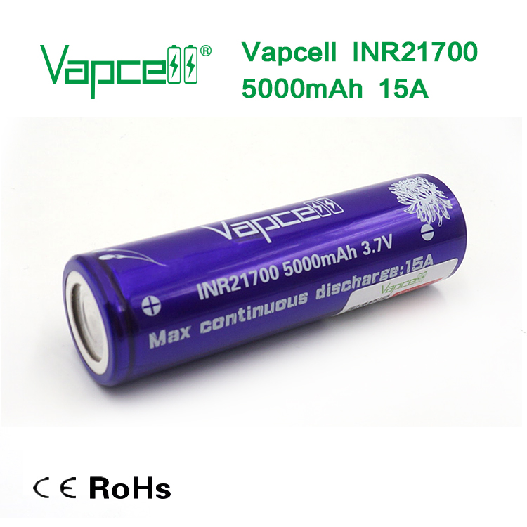 Pin sạc VapCell INR21700 dòng xả 15A dung lượng 5000mAh