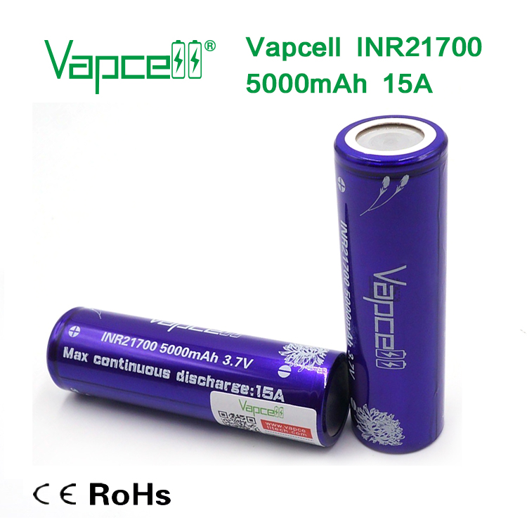 Pin sạc VapCell INR21700 dòng xả 15A dung lượng 5000mAh
