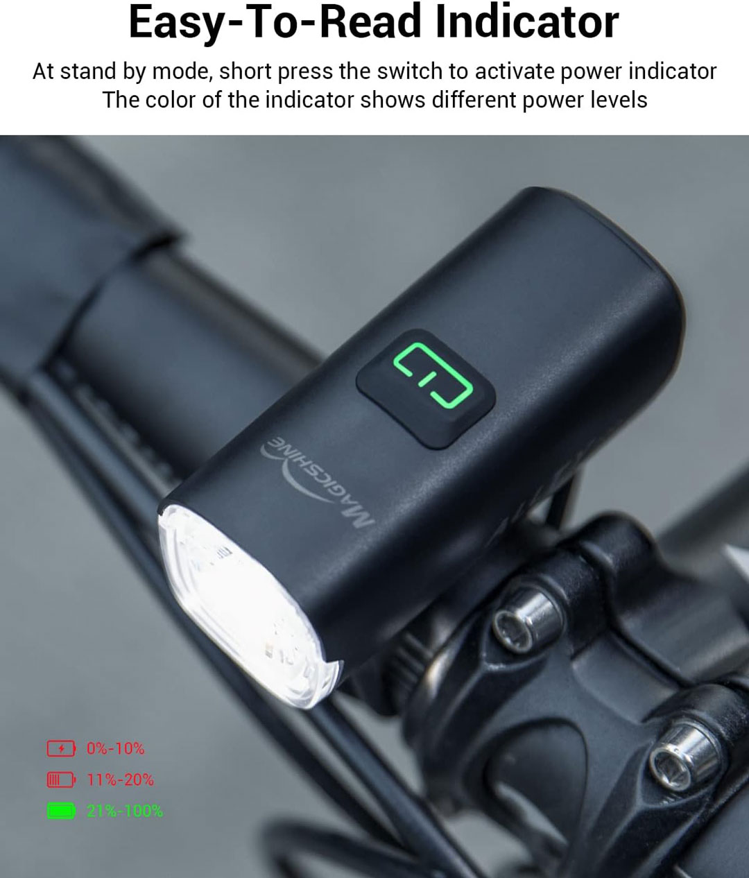 Đèn xe đạp MAGICSHINE ALLTY 200 có led chỉ báo