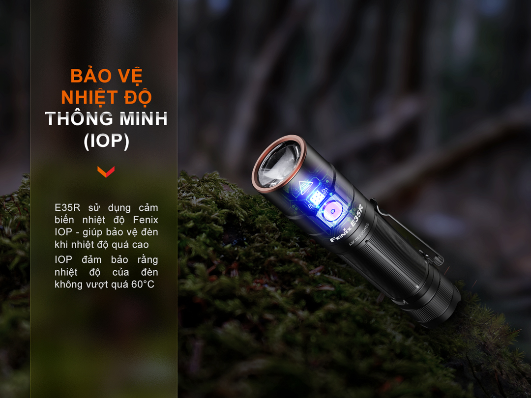 Đèn pin FENIX E35R độ sáng 3100lm chiếu xa 260m pin 21700 sạc USB C đuôi nam châm