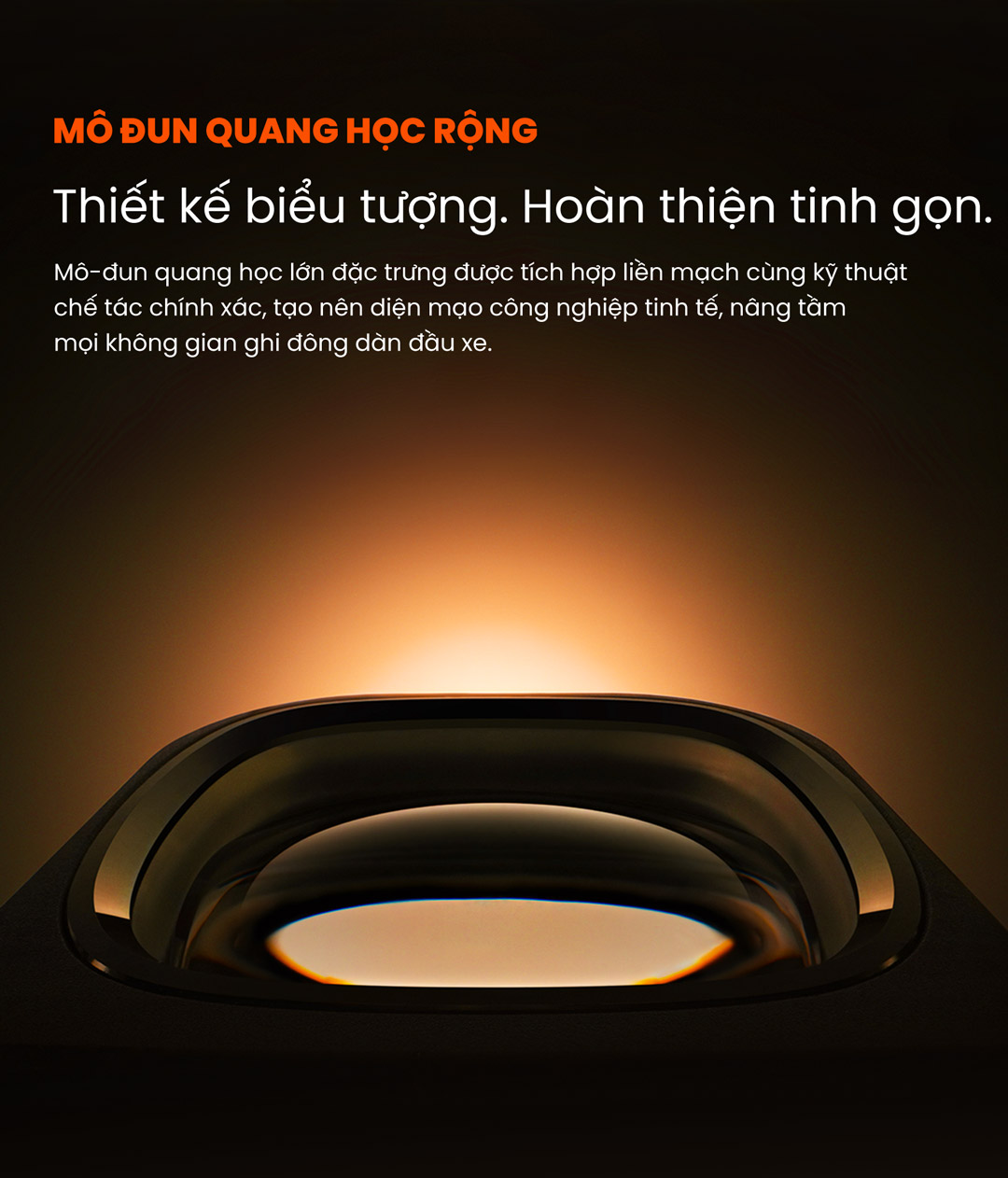 Thiết kế mô đun quang học rộng, nâng tầm cho mọi không gian của ghi đông