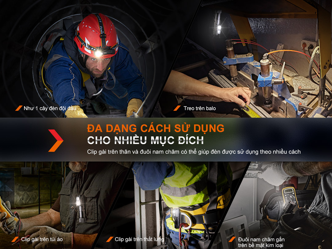 Đèn pin đội đầu FENIX HM71R sáng 2700 lumen chiếu xa 230m pin 21700 5000mah sạc USB-C