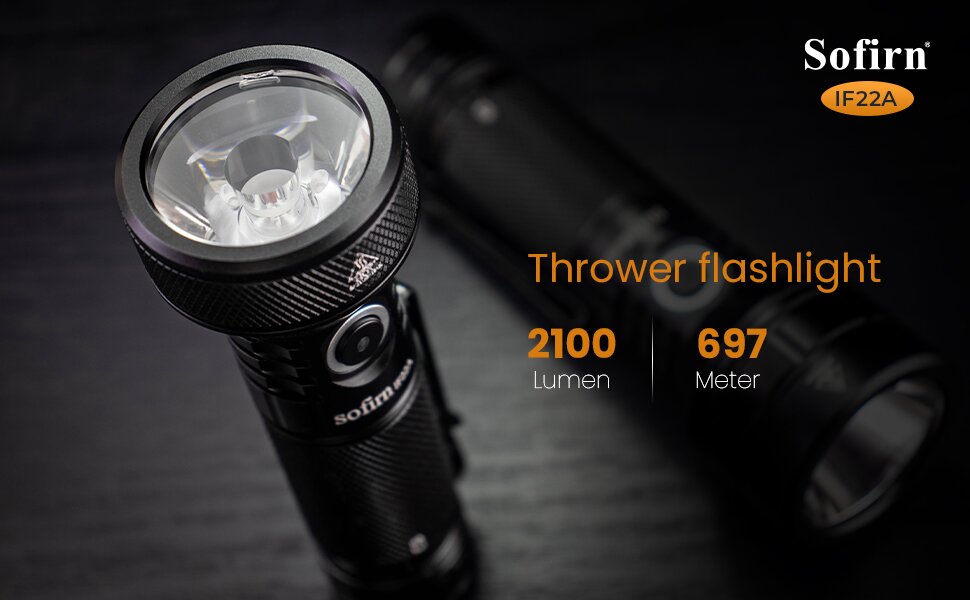 Đèn pin chiếu xa Sofirn IF22A 2100lumen chiếu xa 697 mét