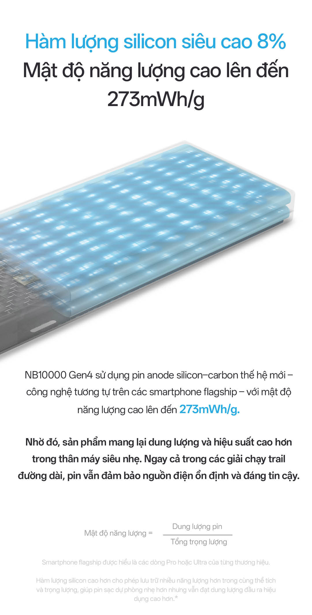 Sạc dự phòng NITECORE NB10000 Gen 4 10000 mAh sợi carbon siêu nhẹ chống nước, đèn sạc RGB