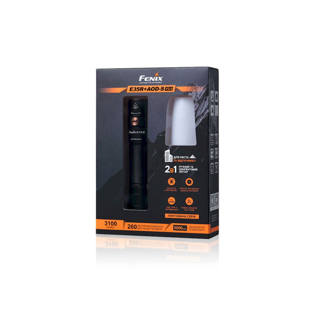 Đèn pin FENIX E35R độ sáng 3100lm chiếu xa 260m pin 21700 sạc USB C đuôi nam châm