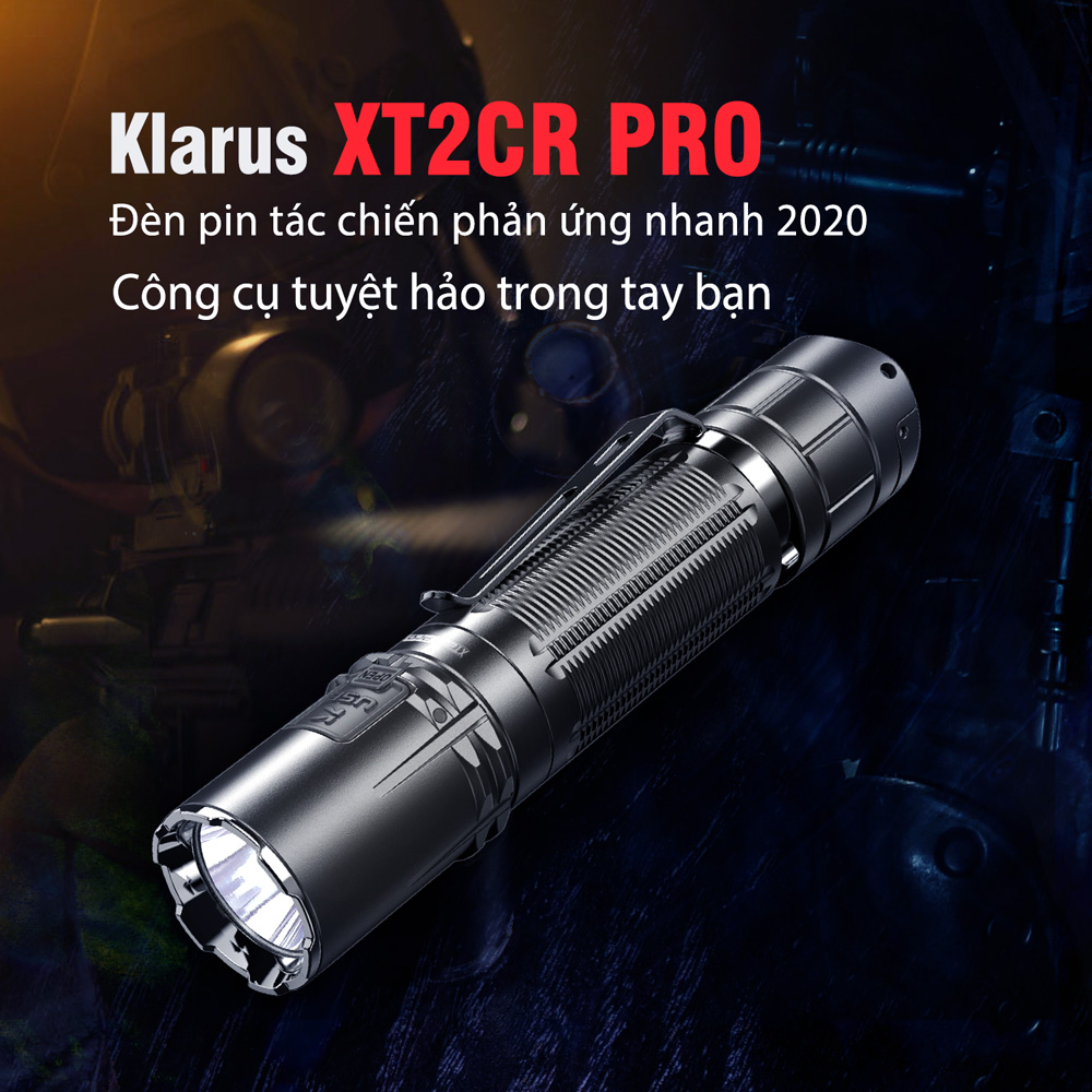 Đèn pin phản ứng nhanh KLARUS XT2CR PRO độ sáng 2100 lumen chiếu xa 240m
