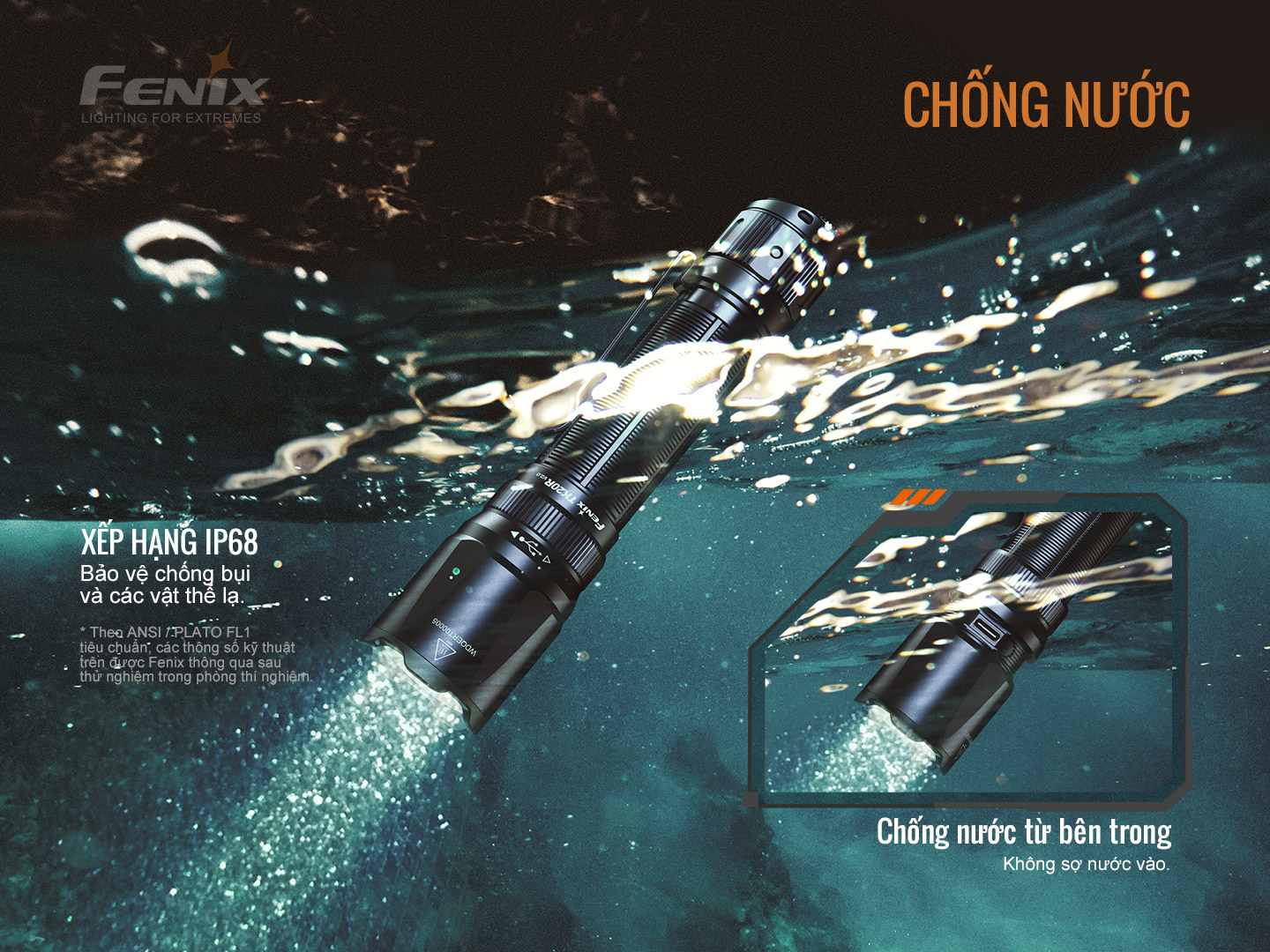 Đèn pin FENIX TK20R V2.0 độ sáng 3000 lumen chiếu xa 475m