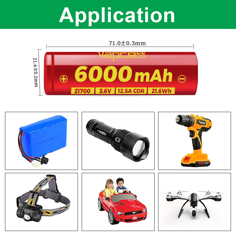 Pin sạc VAPCELL F60 21700 dung lượng 6000mAh