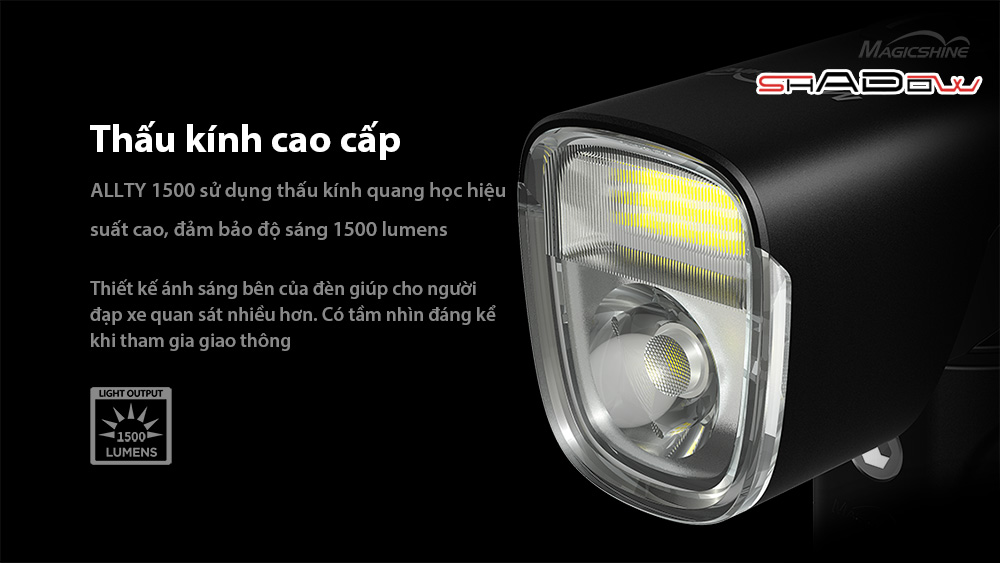 MAGICSHINE ALLTY 1500 cho độ sáng 1500 lumen