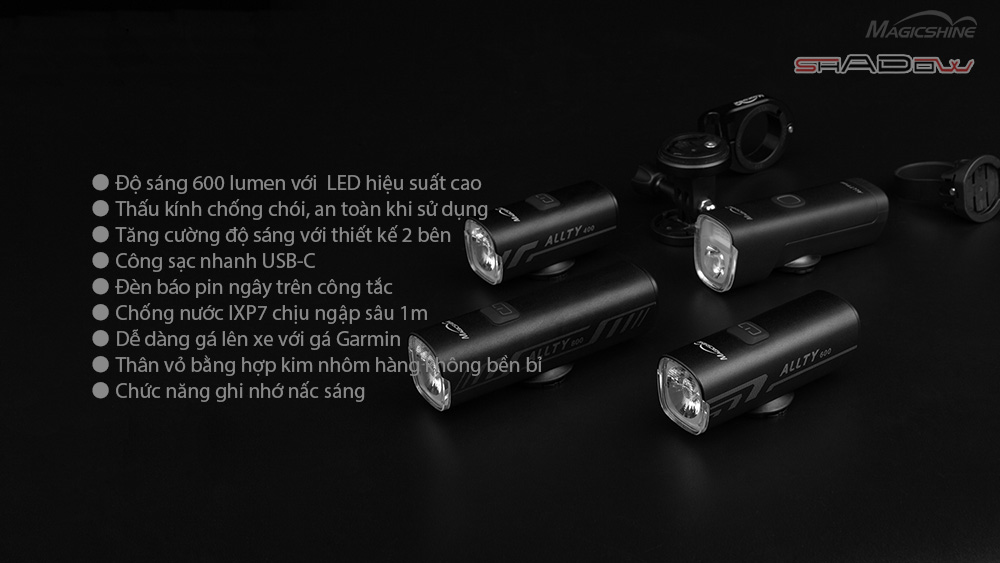 MAGICSHINE ALLTY 600 có độ sáng 600 lumen