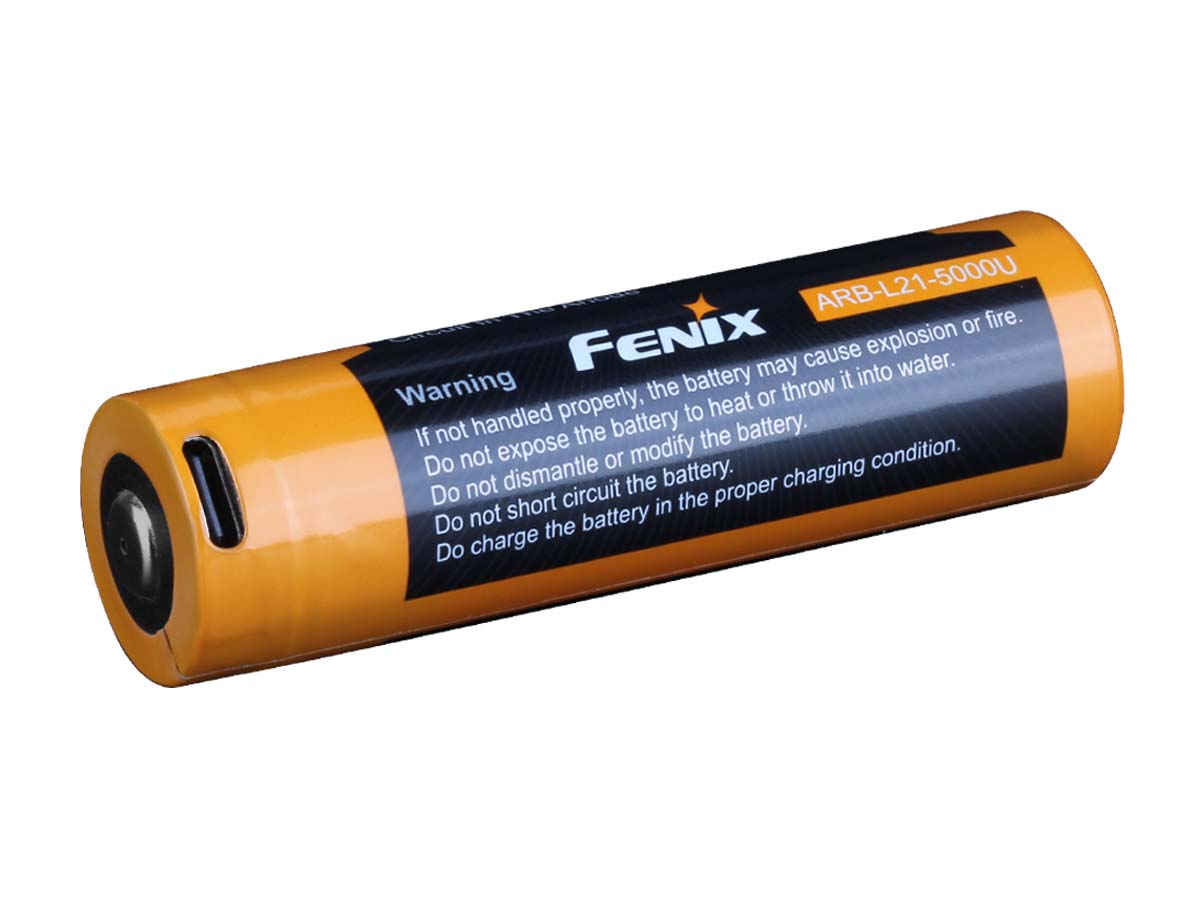 Pin sạc FENIX 21700 dung lượng 5000 mAh cổng sạc USB