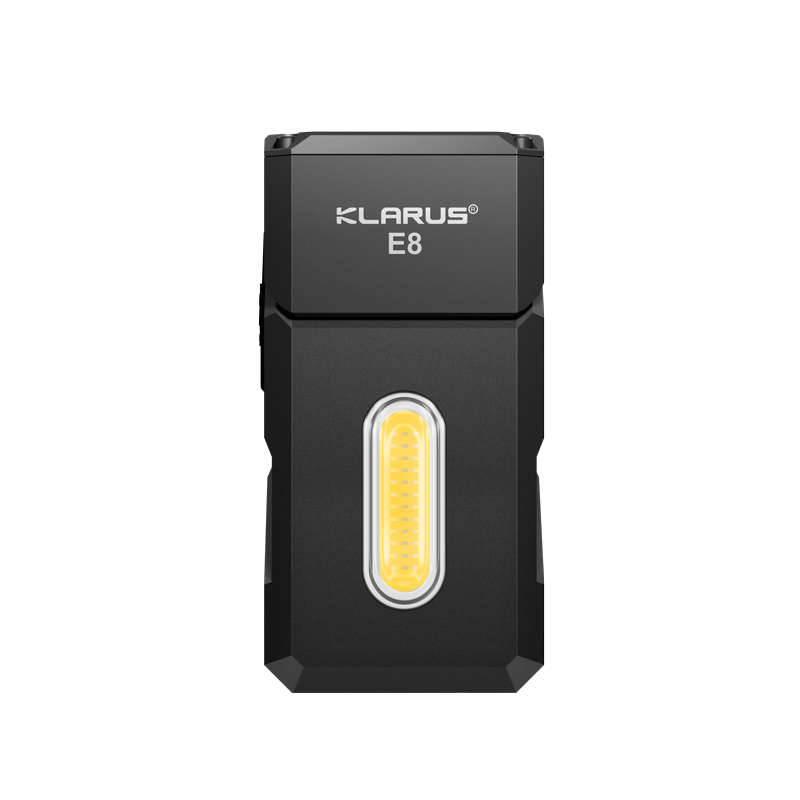 Đèn pin mini Klarus E8 sáng 1000lm – Xoay Đầu 180° đế nam châm