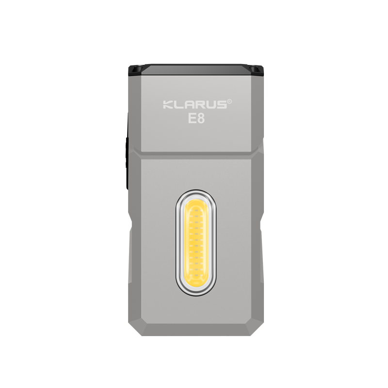 Đèn pin mini Klarus E8 sáng 1000lm – Xoay Đầu 180° đế nam châm