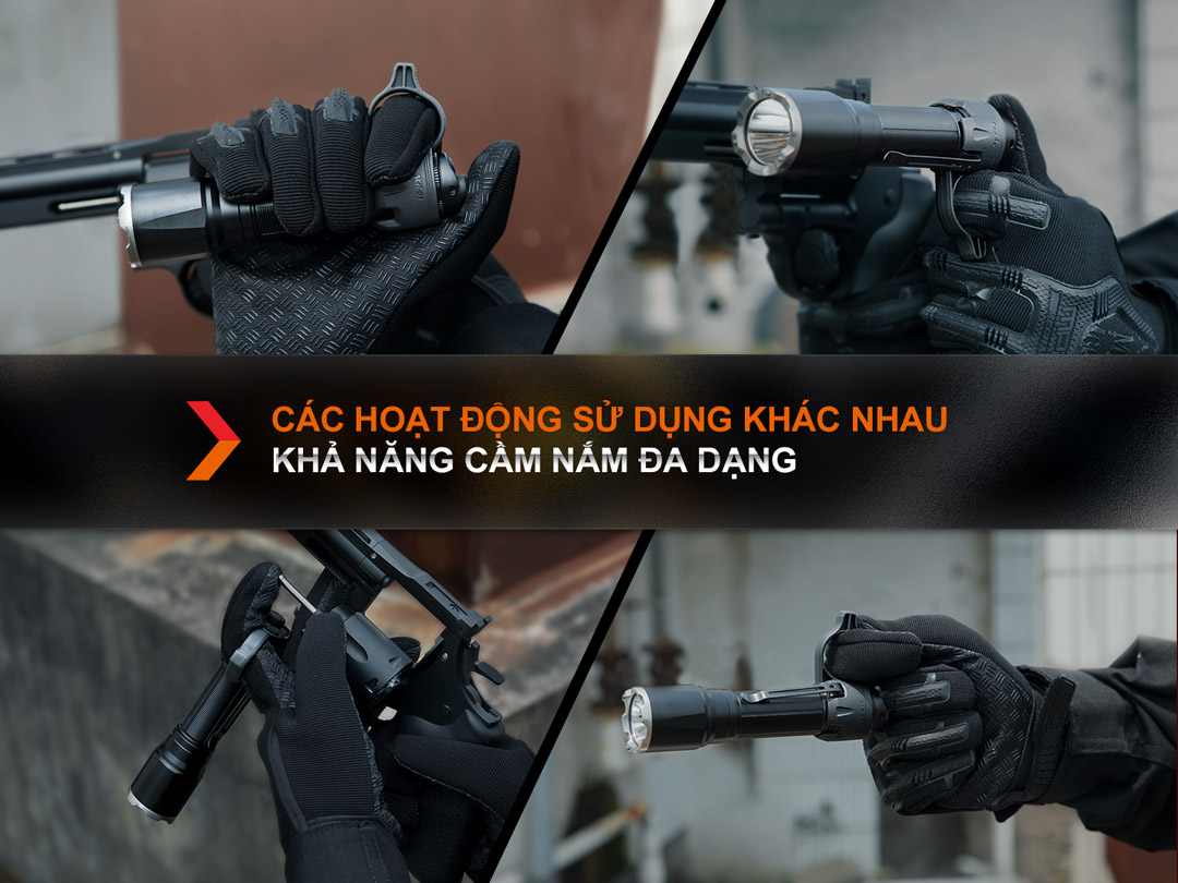 khả năng cầm nắm đa dạng, phù hợp với nhiều hoạt động
