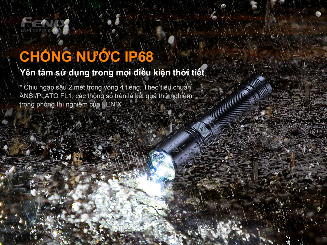Đèn pin FENIX C6 V3 sáng 1500 lumen chiếu xa 300m sạc USB-C đuôi nam châm
