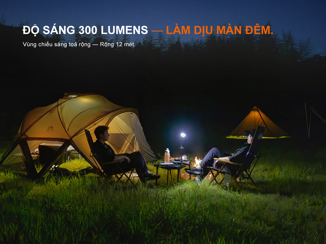 FENIX CL20R V2.0 – Đèn cắm trại USB-C, Độ sáng 300 Lumens & RGB đa chế độ