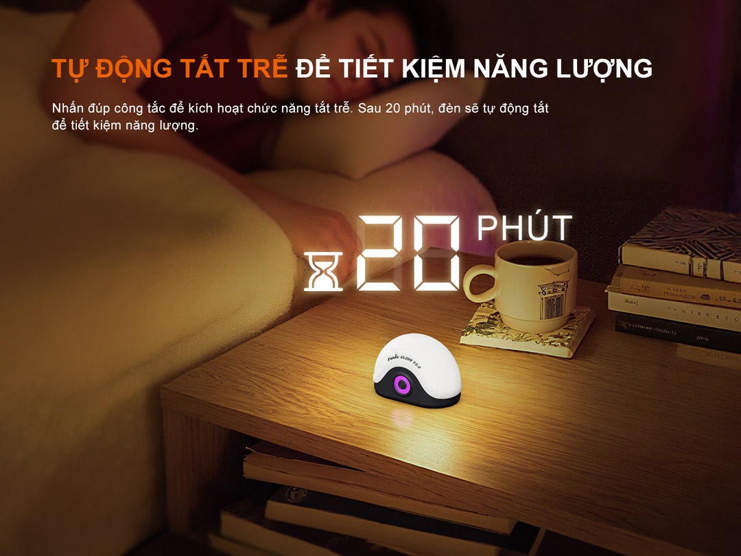 FENIX CL20R V2.0 – Đèn cắm trại USB-C, Độ sáng 300 Lumens & RGB đa chế độ