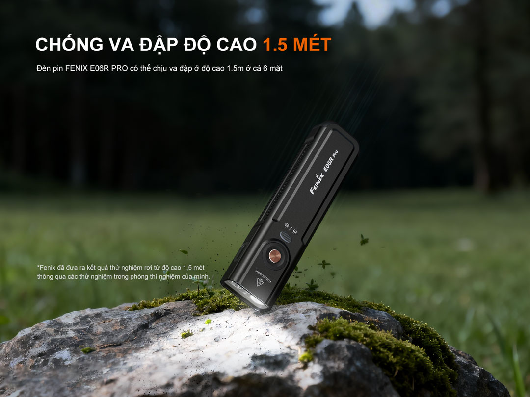 Đèn pin EDC 3 nguồn sáng Fenix E06R Pro – 1600 lumen, UV & Laser, sạc USB-C