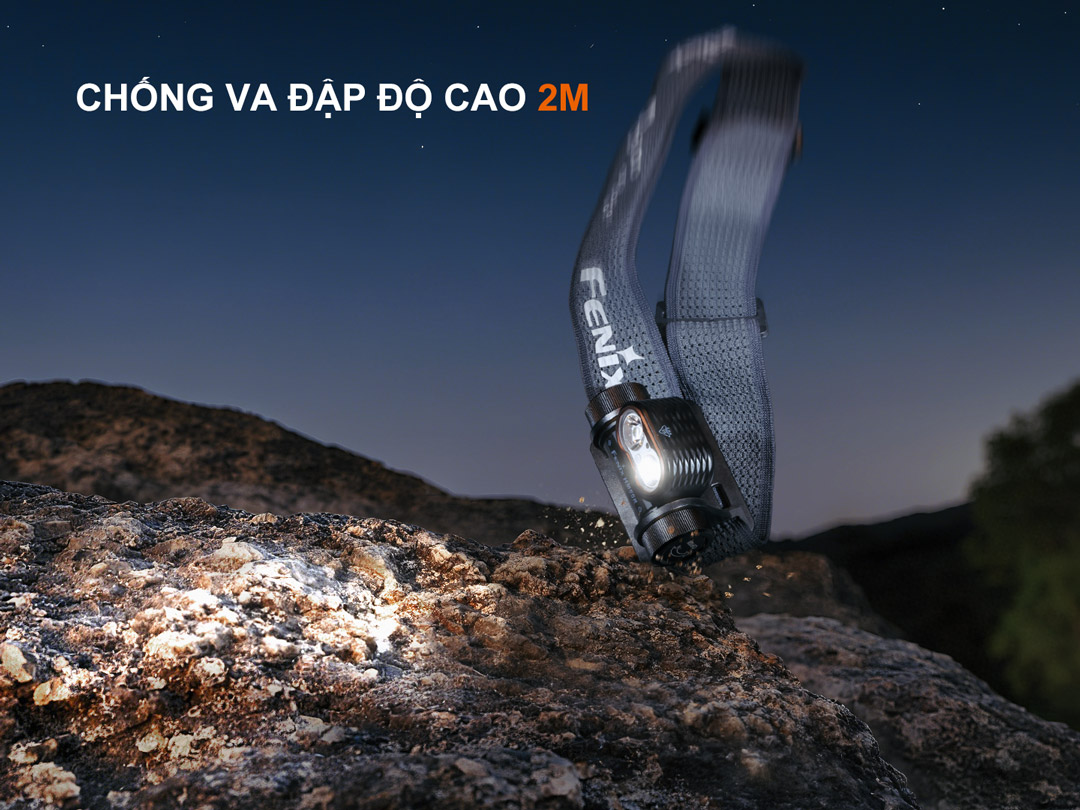 Fenix HM55R – Đèn đội đầu 2 nguồn sáng - sáng 1200lm, chiếu xa 175m