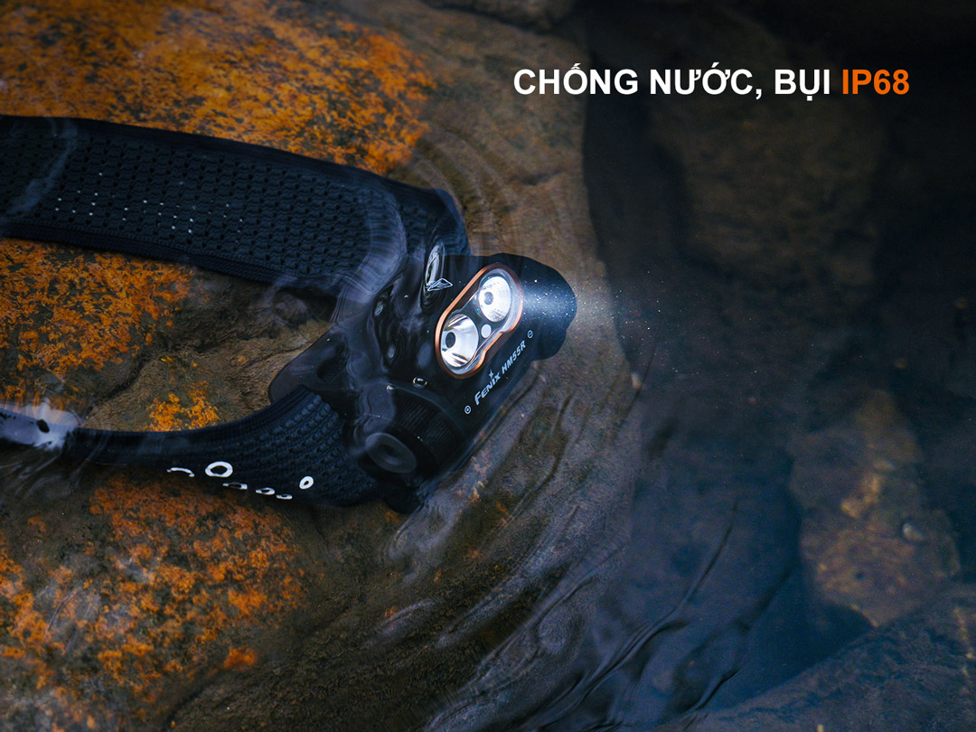 Fenix HM55R – Đèn đội đầu 2 nguồn sáng - sáng 1200lm, chiếu xa 175m
