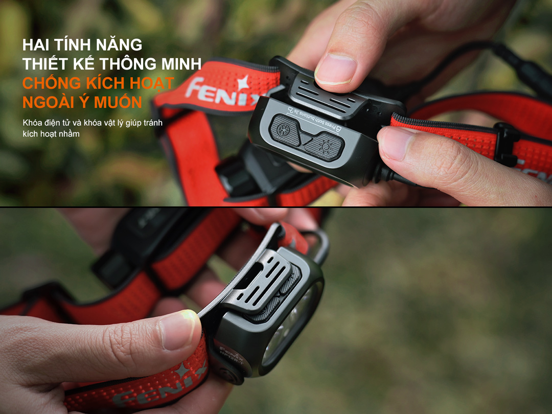 FENIX HP12R-T – Đèn đội đầu chạy trail 1300lm, chiếu xa 200m, USB-C