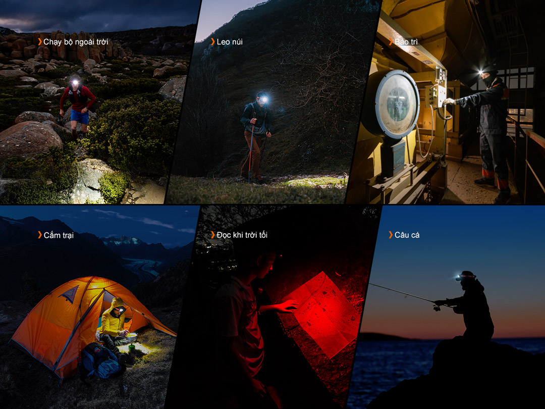 FENIX HP12R-T – Đèn đội đầu chạy trail 1300lm, chiếu xa 200m, USB-C