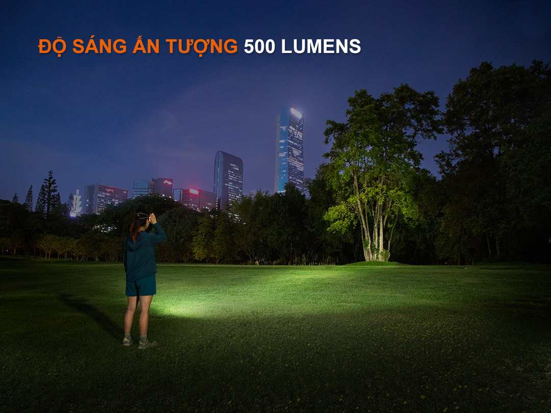 Fenix HL17R – Đèn đội đầu đa năng 500lm, 100m, sạc USB-C, đổi màu