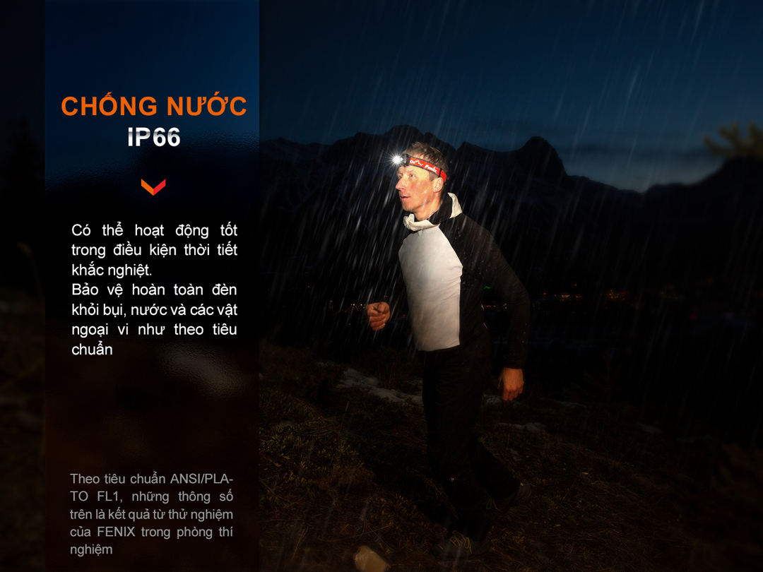 Đèn pin đội đầu FENIX HL32R-T sáng 800 lumen chiếu xa 132m sạc USB-C