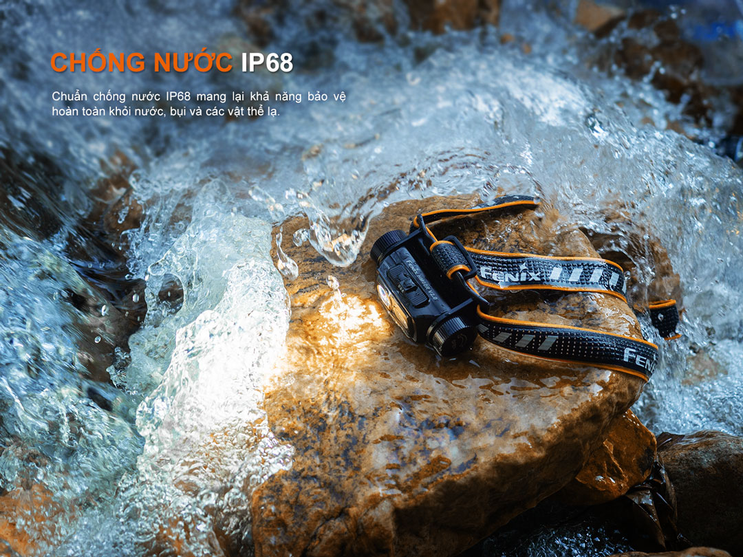 Đèn pin đội đầu Fenix HM60R V2.0 – 1600 lumens, chiếu xa 170m, pin 4000mAh, chống nước IP68