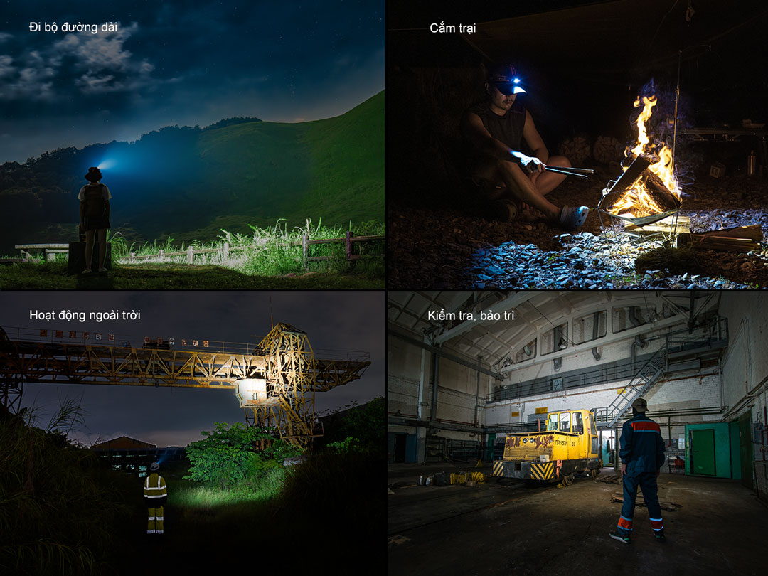 Đèn pin đội đầu Fenix HM60R V2.0 – 1600 lumens, chiếu xa 170m, pin 4000mAh, chống nước IP68