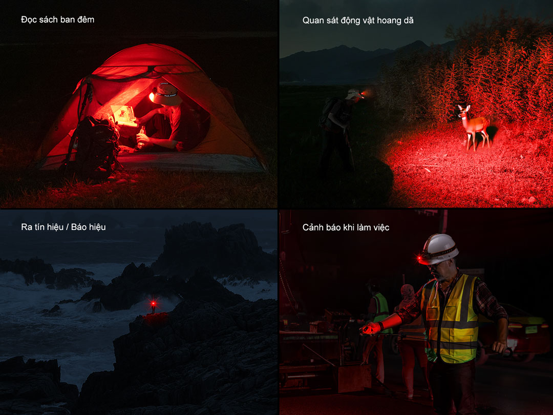 Đèn pin đội đầu Fenix HM60R V2.0 – 1600 lumens, chiếu xa 170m, pin 4000mAh, chống nước IP68