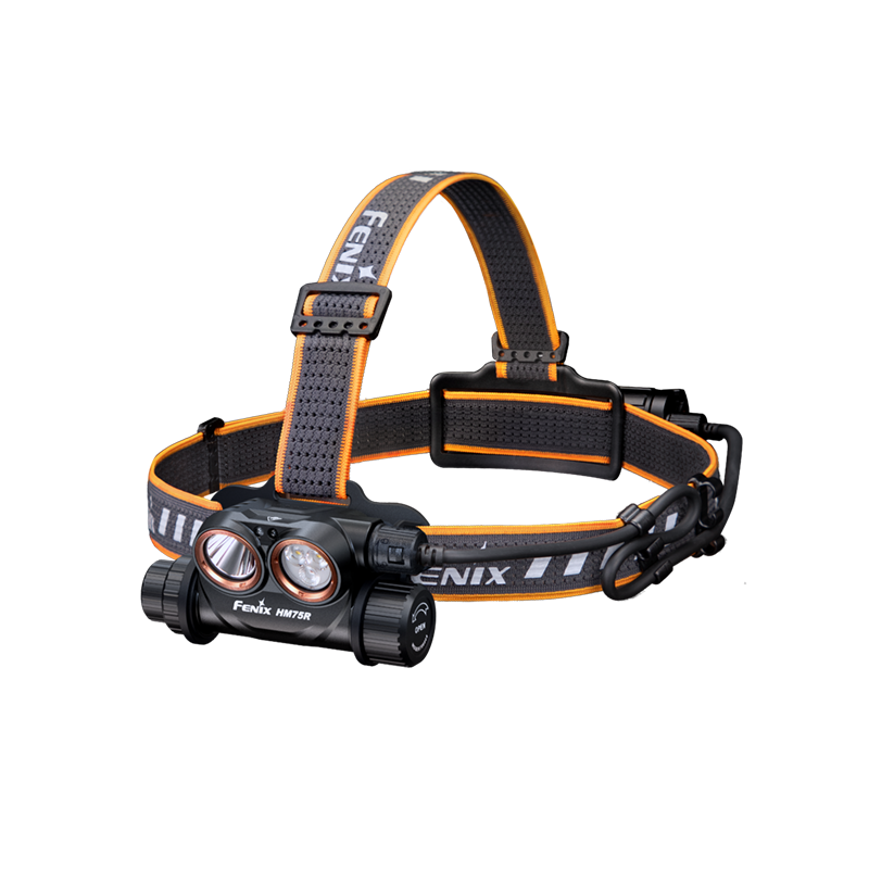 Đèn pin đội đầu FENIX HM75R sáng 1600 lm chiếu xa 223m pin 18650 3400mAh pin dự phòng 21700 5000mAh