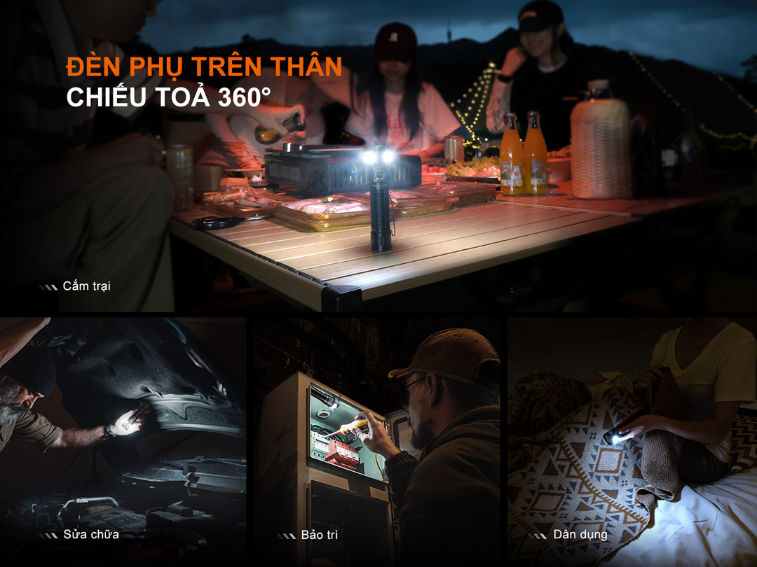 Fenix LD35R – Đèn pin đa nguồn sáng 1800lm, chiếu xa 337m, sạc USB-C